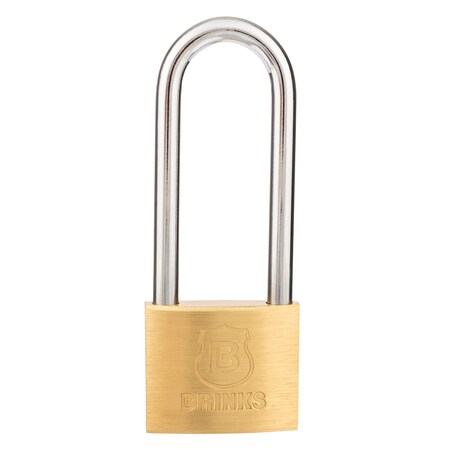 Brinks Keyed Different Padlock, Brass, 40mm, High Security, Long SHKL 171-42001